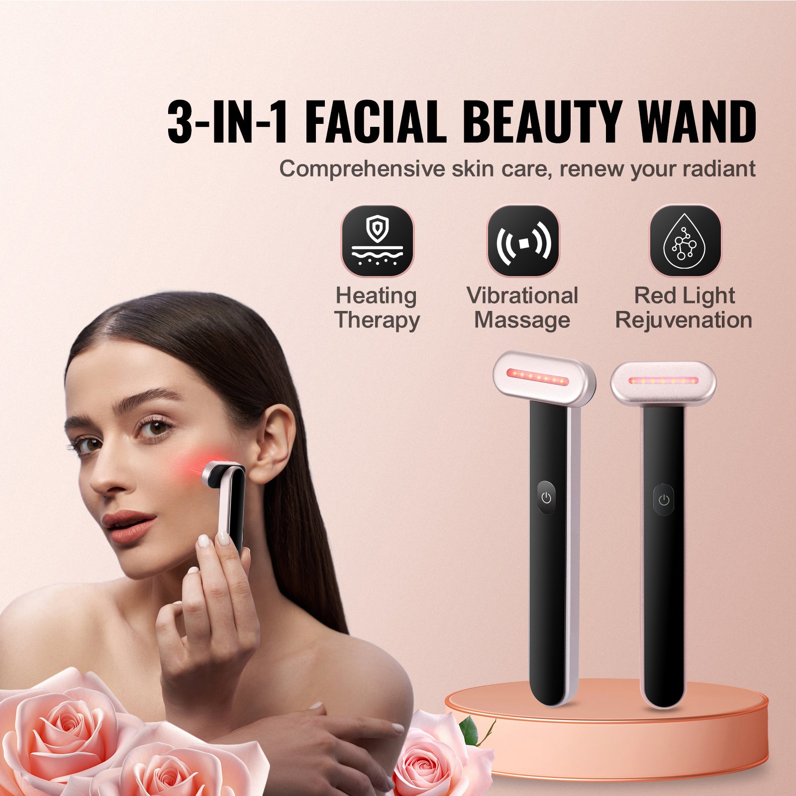 Red Light Therapy Facial Wand