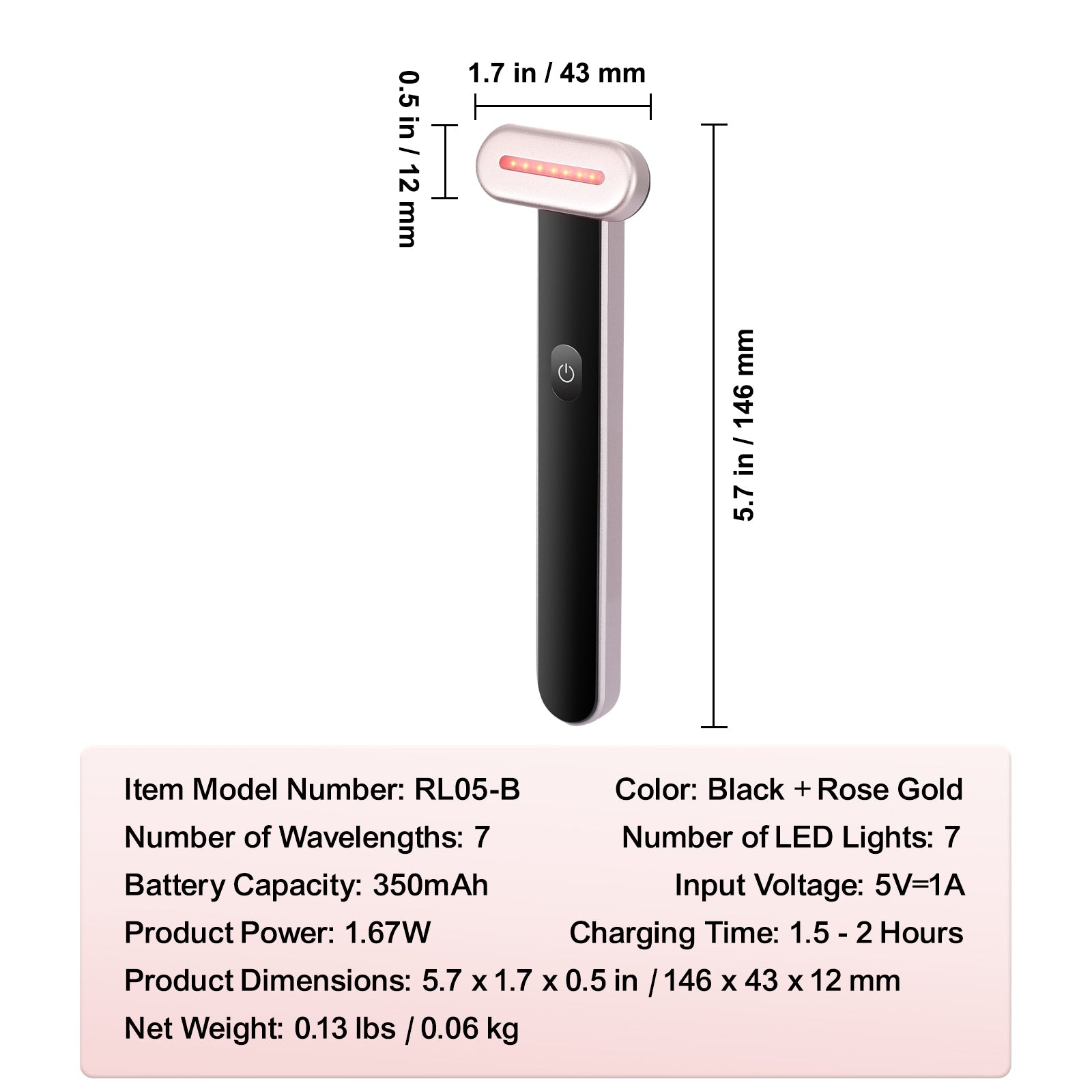 Red Light Therapy Facial Wand